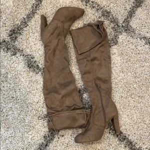 Brand new over the knee taupe Tobi boots